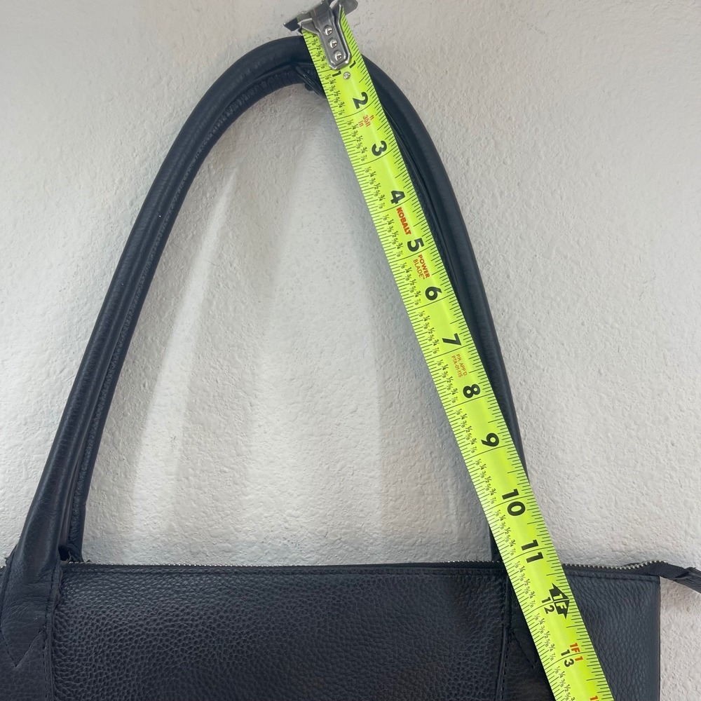 LODIS Siera Pebbled Leather Tote Bag Black Handbag Purse Womens Medium Large - Picture 14 of 14
